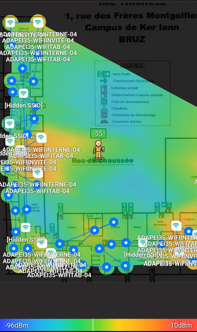 Heatmap NetSpot bâtiment 1