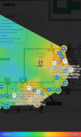 Heatmap NetSpot bâtiment 2