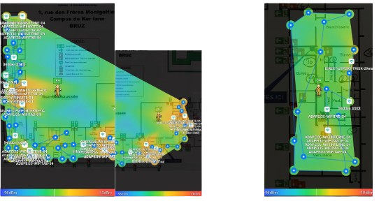 Heatmap WiFi — couverture NetSpot, IME Le Triskell