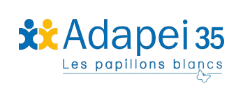 Logo Adapei 35 — Les papillons blancs, Ille-et-Vilaine